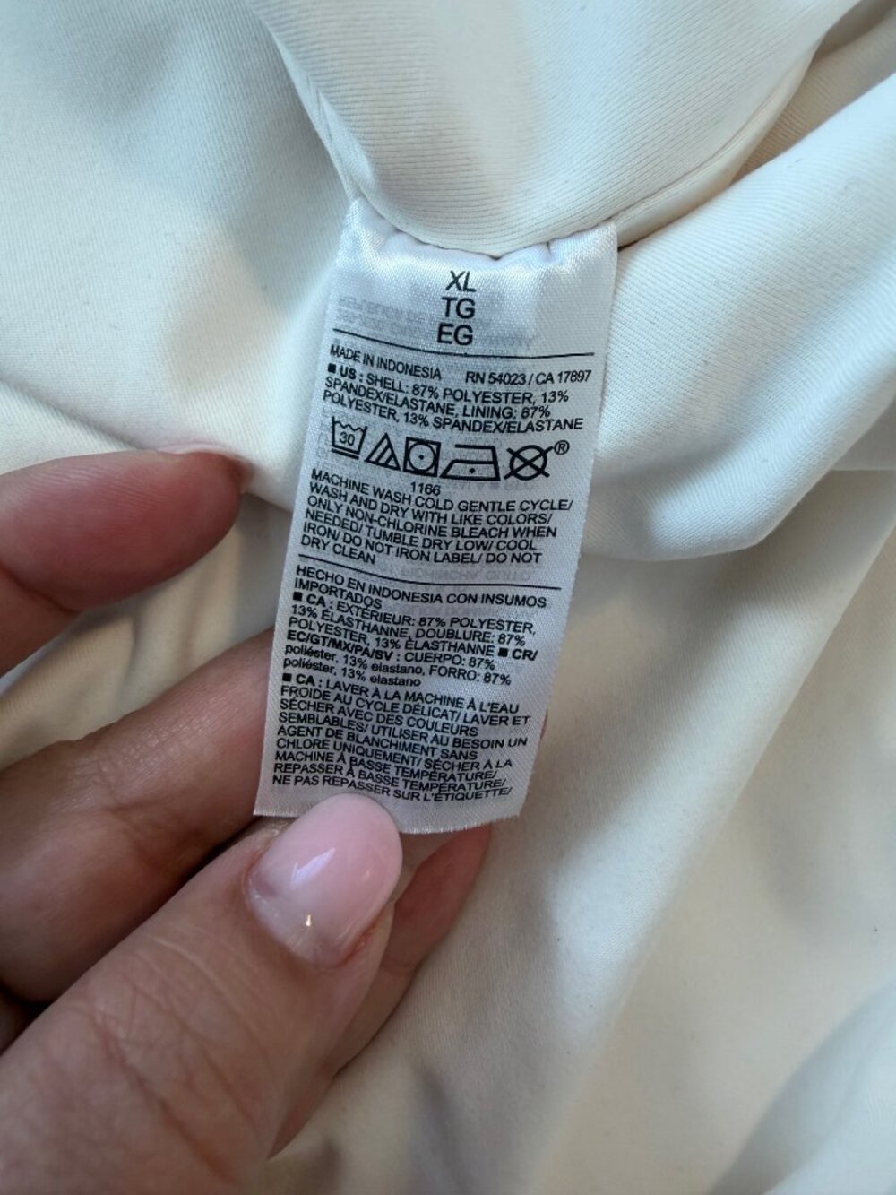 Old Navy Double Layer Cami Bodysuit White Sea Salt XL Stretch Fitted Tank - Picture 11 of 13